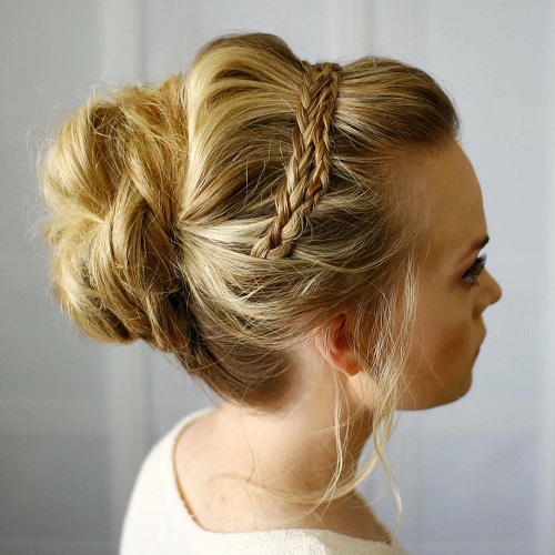Two Braids And Casual Updo