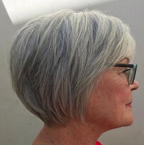 Long Gray Pixie Haircut For Women Over 60