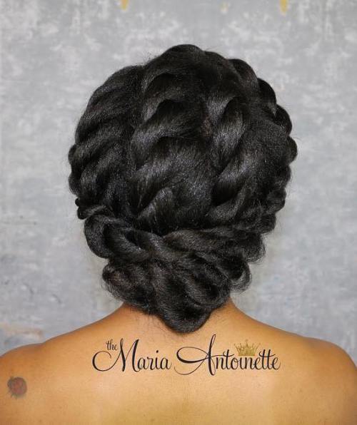 Black Protective Twisted Updo
